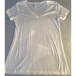 Next Level Ideal T White V-Neck Size Large